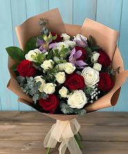Букет цветов из:  Розы и Альстромерии #REPLACE_PRED# Шатск Тульская область