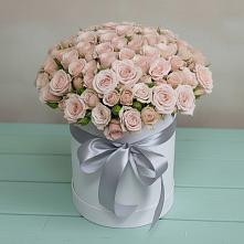 Цветочная композиция из Розы в шляпной коробке в Шатск Тульская область