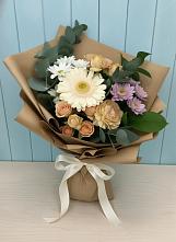 Букет цветов из:  Герберы и Хризантемы в Шатск Тульская область