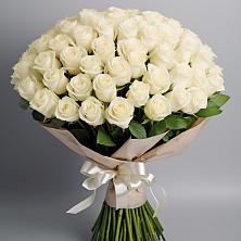 Букет 101 беля роза Белоснежка в Шатск Тульская область