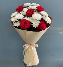 Букет цветов из:  Розы и Хризантемы в Шатск Тульская область