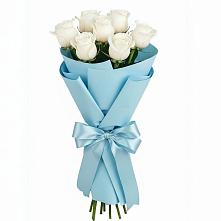 Букет 7 белых роз Проуд в Шатск Тульская область