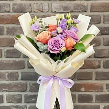 Букет цветов из:  Лизиантусы и Розы #REPLACE_PRED# Шатск Тульская область