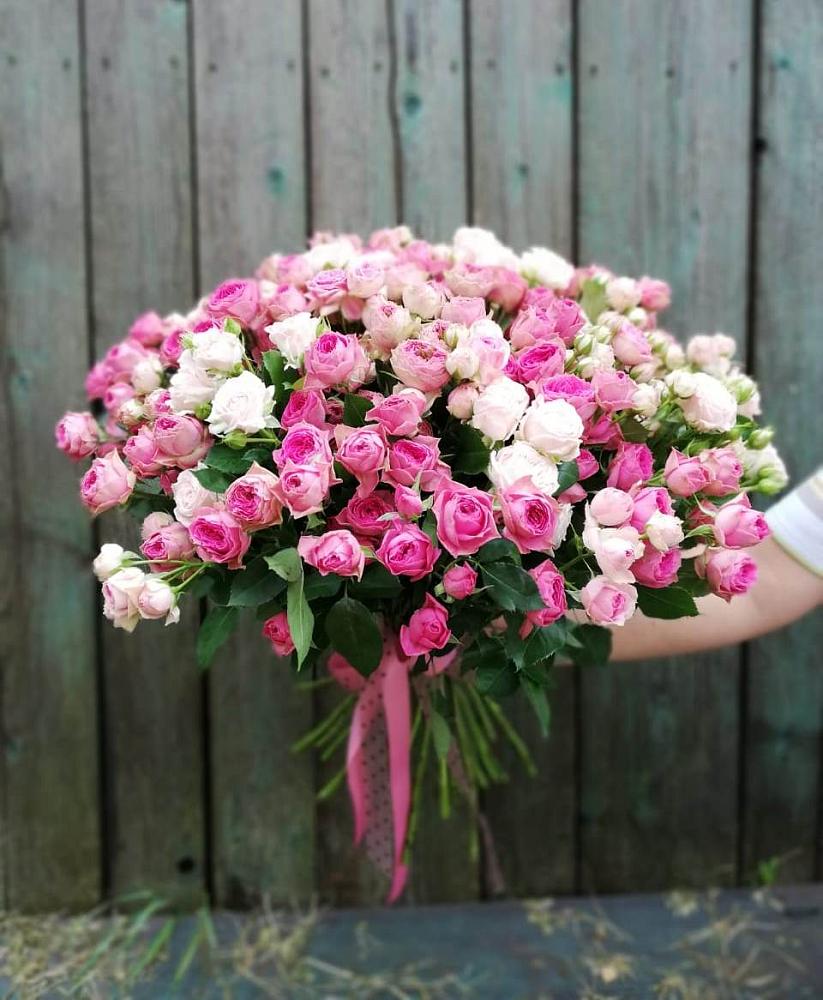 Букет Розовые кустовые розы Натали и Лав Лидия в Шатск Тульская область