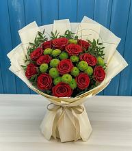 Букет цветов из:  Розы и Хризантемы в Шатск Тульская область