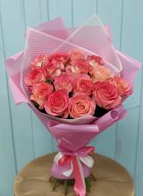 Букет 15 Розовых роз Равель в Шатск Тульская область