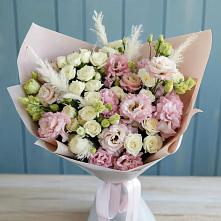 Букет цветов из:  Альстромерии и Розы в Шатск Тульская область
